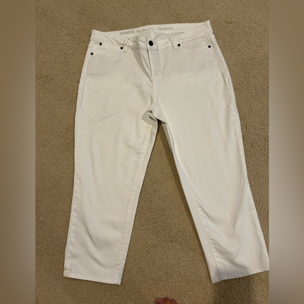Talbots white cropped jeans size 16 petite